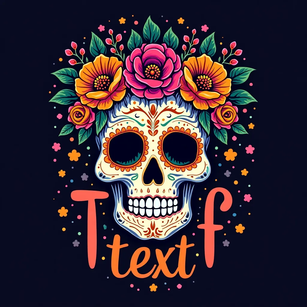 Dia de Muertos themed gaming logo example