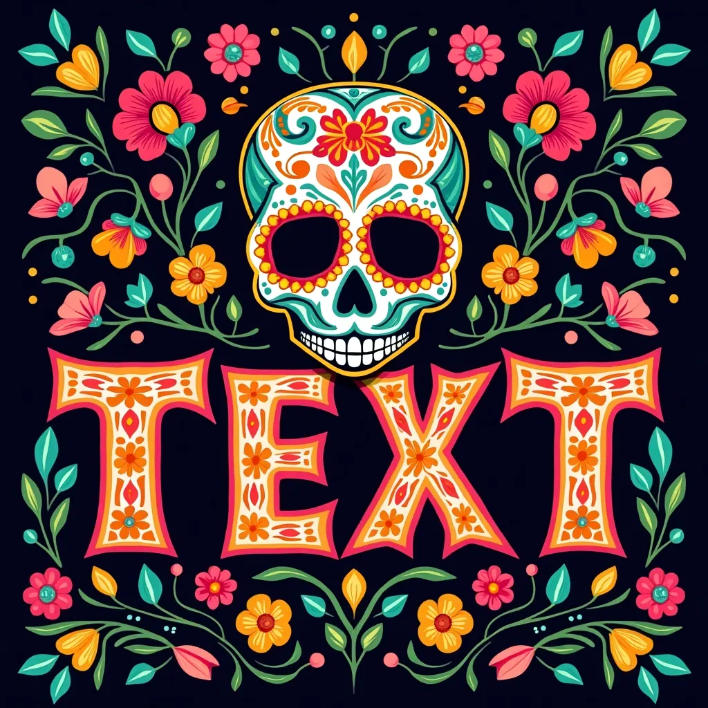 Dia de Muertos themed gaming logo example