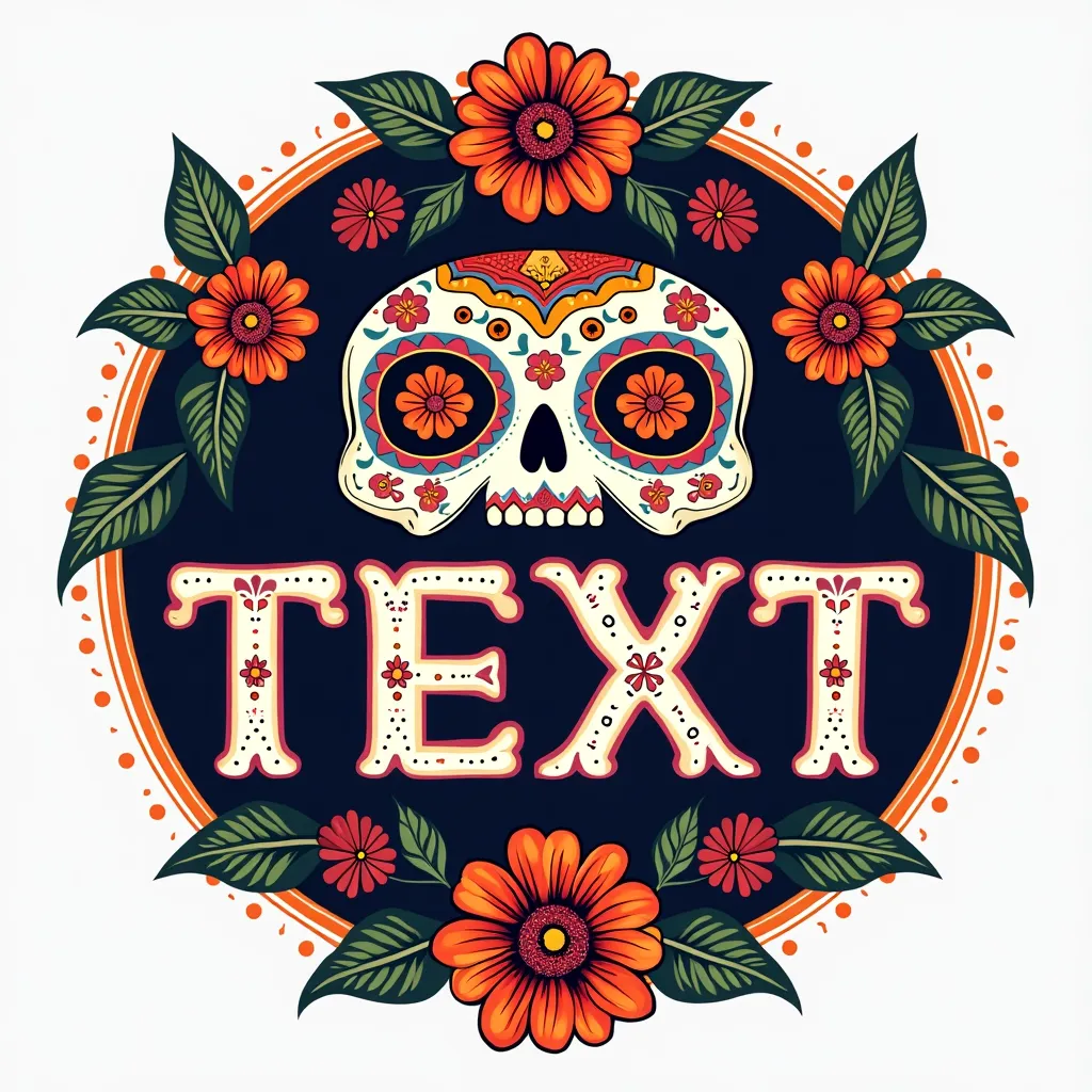Dia de Muertos themed gaming logo example