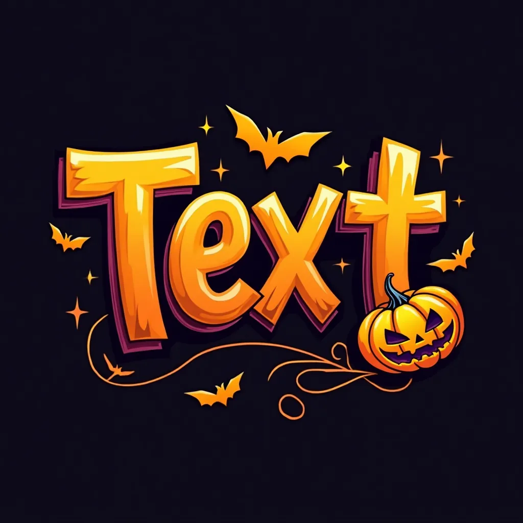 Halloween themed gaming logo example