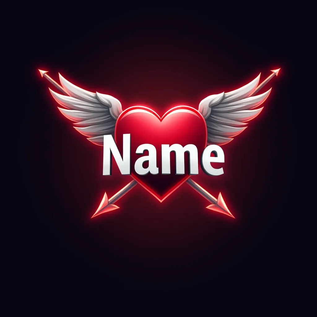 Valentine's Day themed gaming logo example