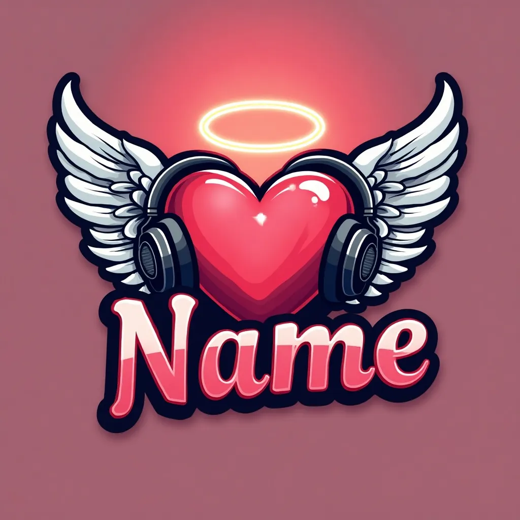 Valentine's Day themed gaming logo example