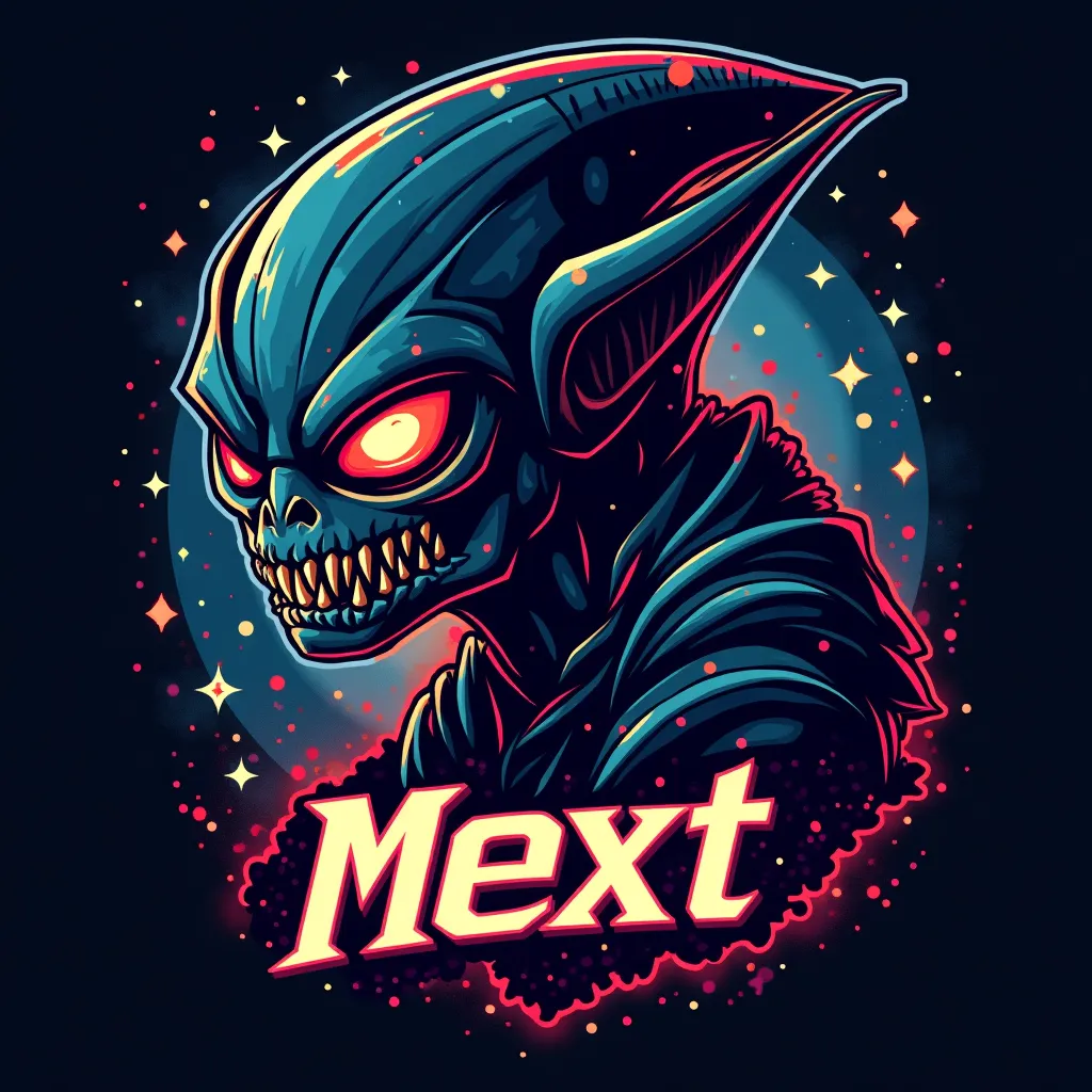 Space themed gaming logo example