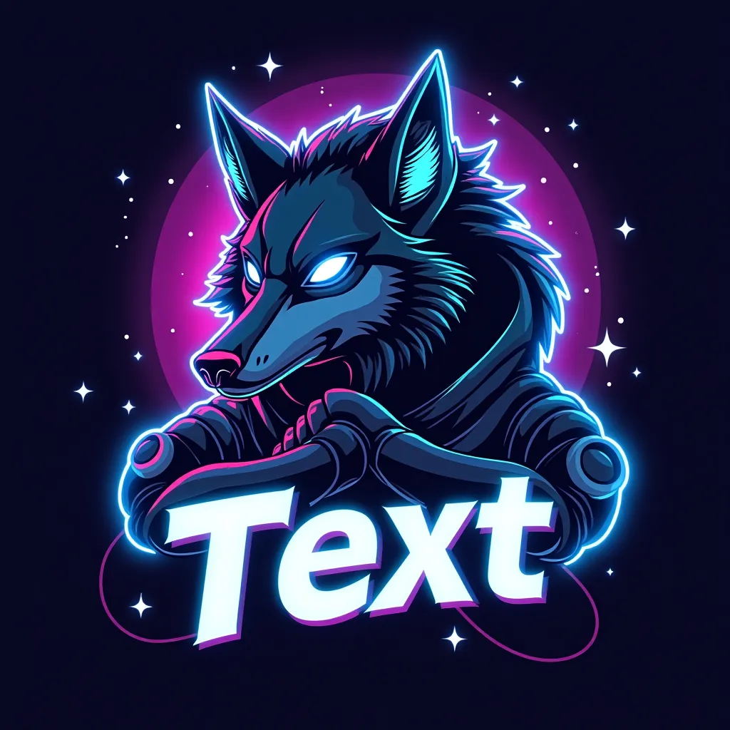 Space themed gaming logo example