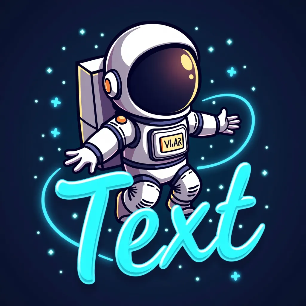 Space themed gaming logo example
