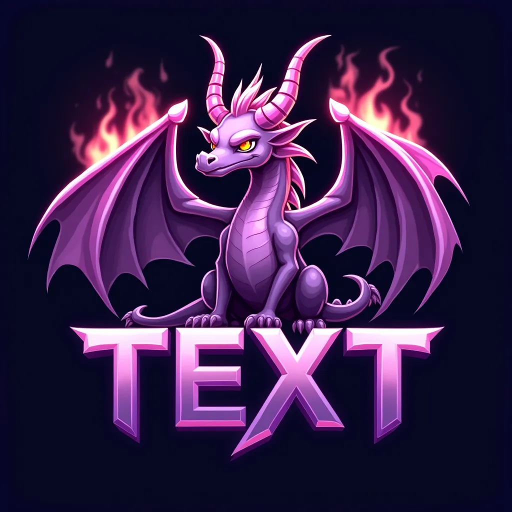 Purple colored gaming logo example