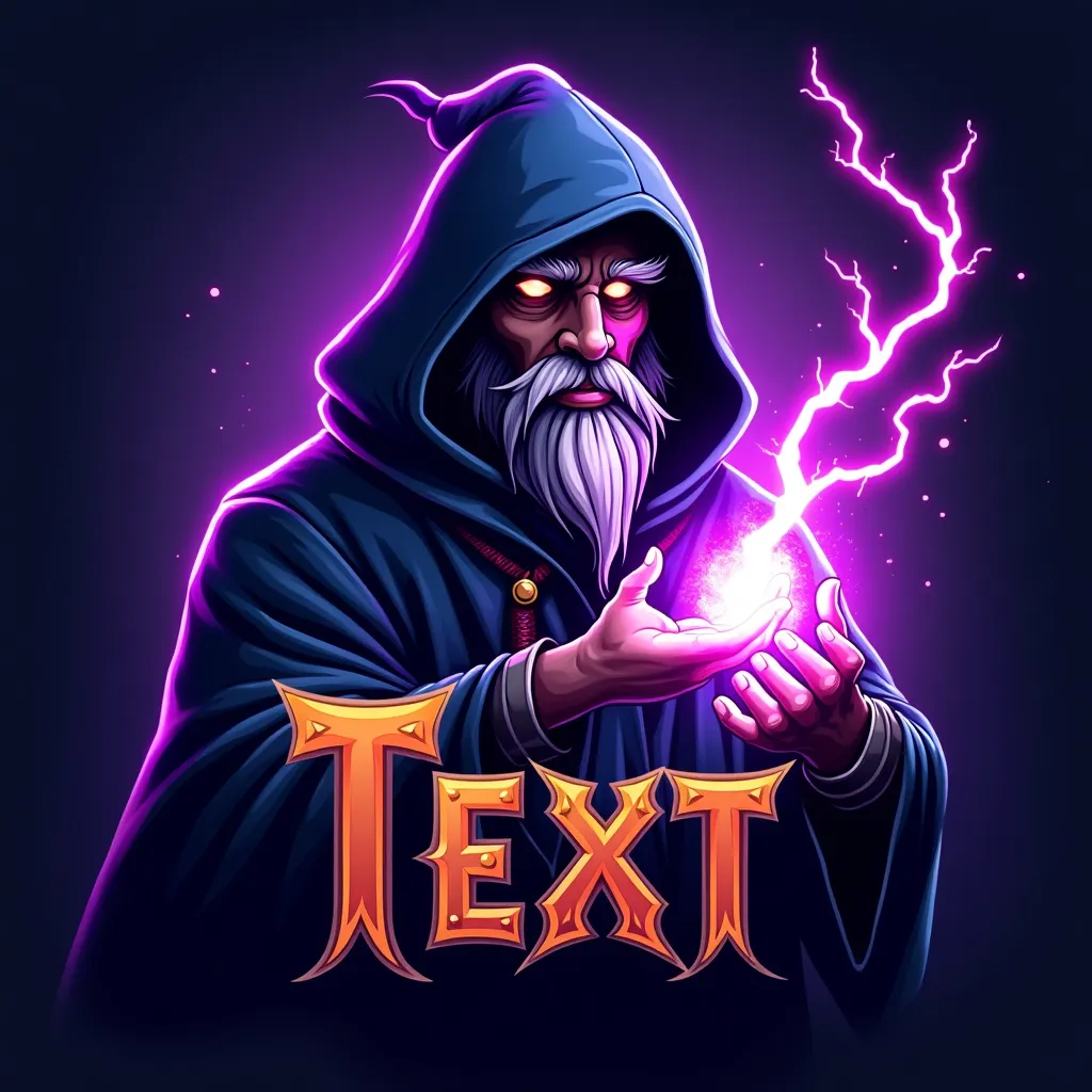 Purple colored gaming logo example