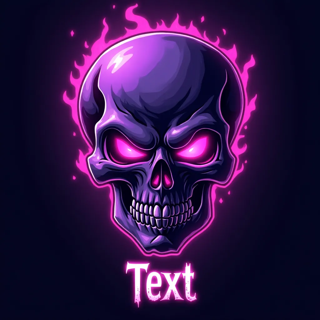 Purple colored gaming logo example