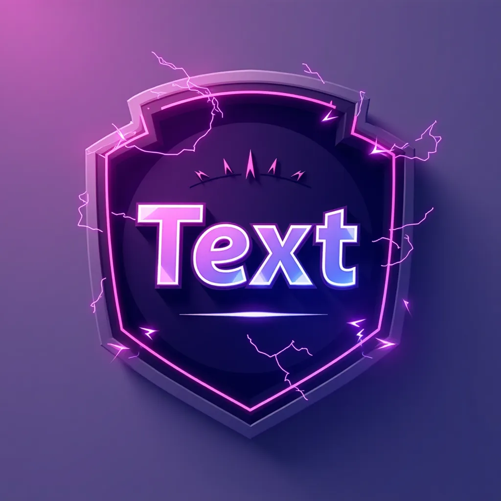 Purple colored gaming logo example