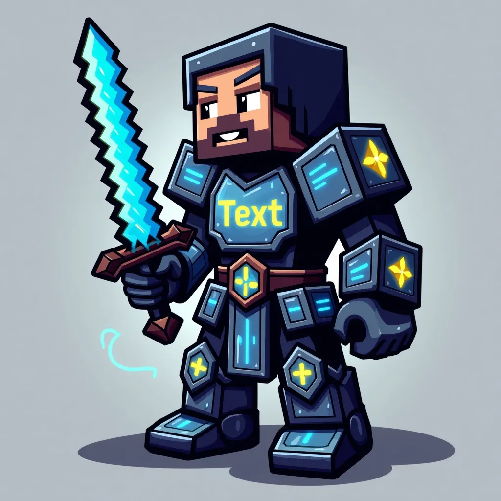Minecraft gaming logo example